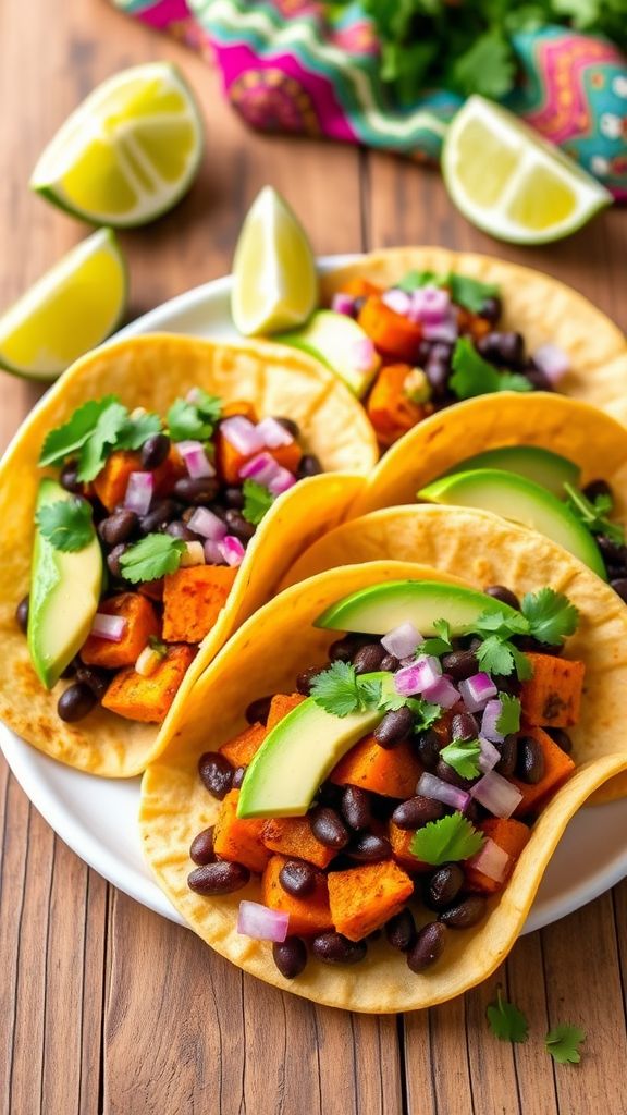 Sweet Potato and Black Bean Tacos  