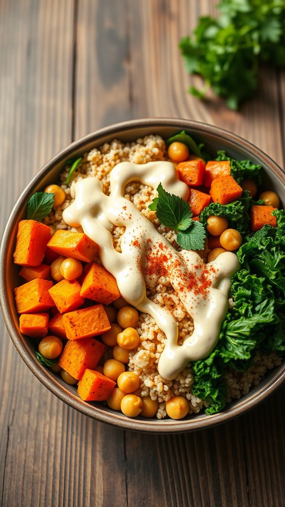 Sweet Potato and Kale Buddha Bowl