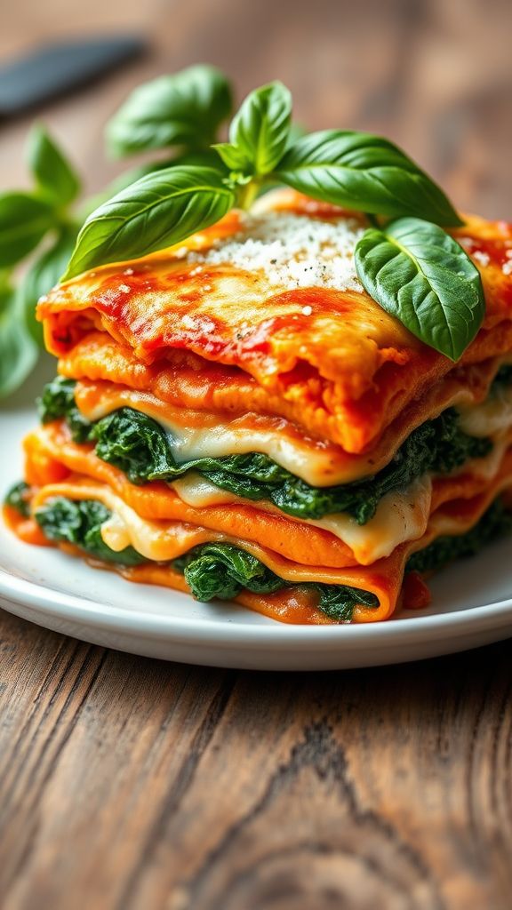 Sweet Potato and Kale Lasagna  