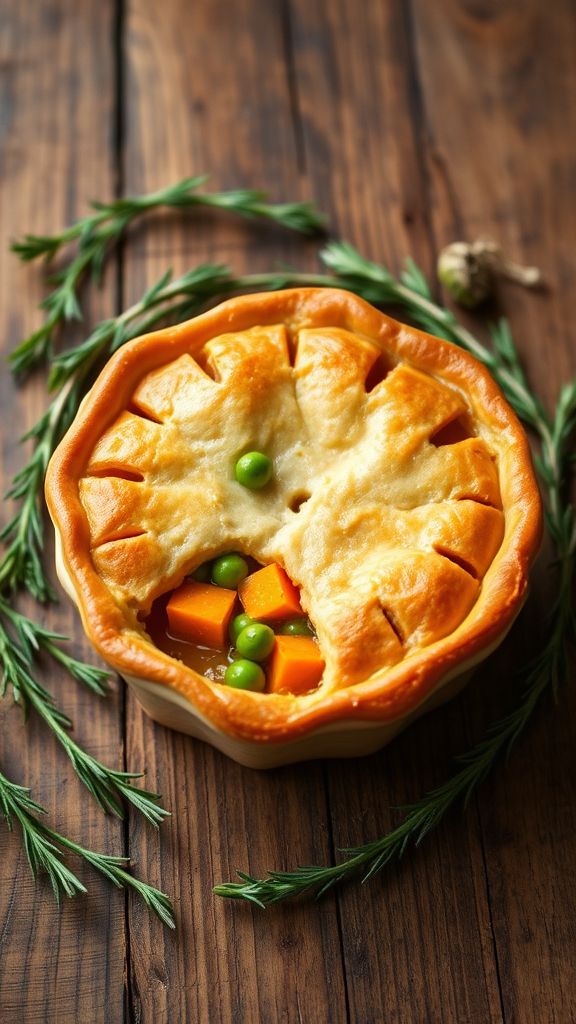 Sweet Potato and Pea Vegan Pot Pie  