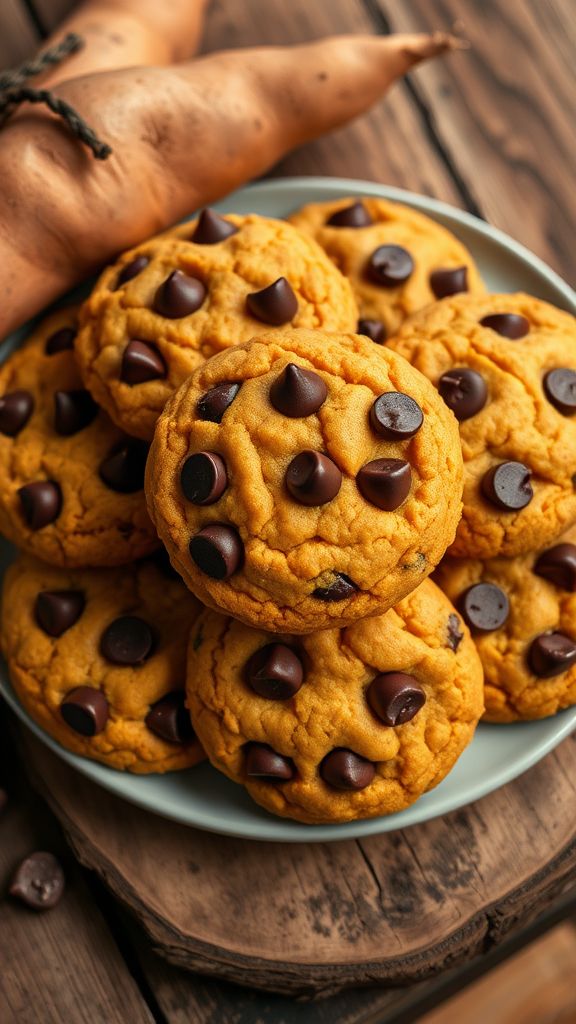 Sweet Potato Chocolate Chip Cookies