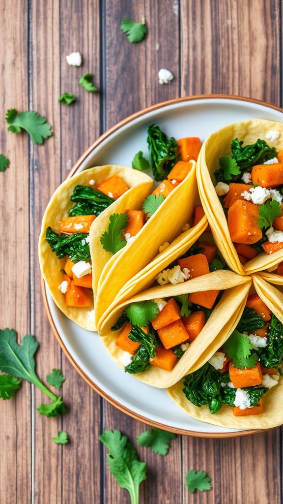 Sweet Potato, Kale, and Maple Tacos  