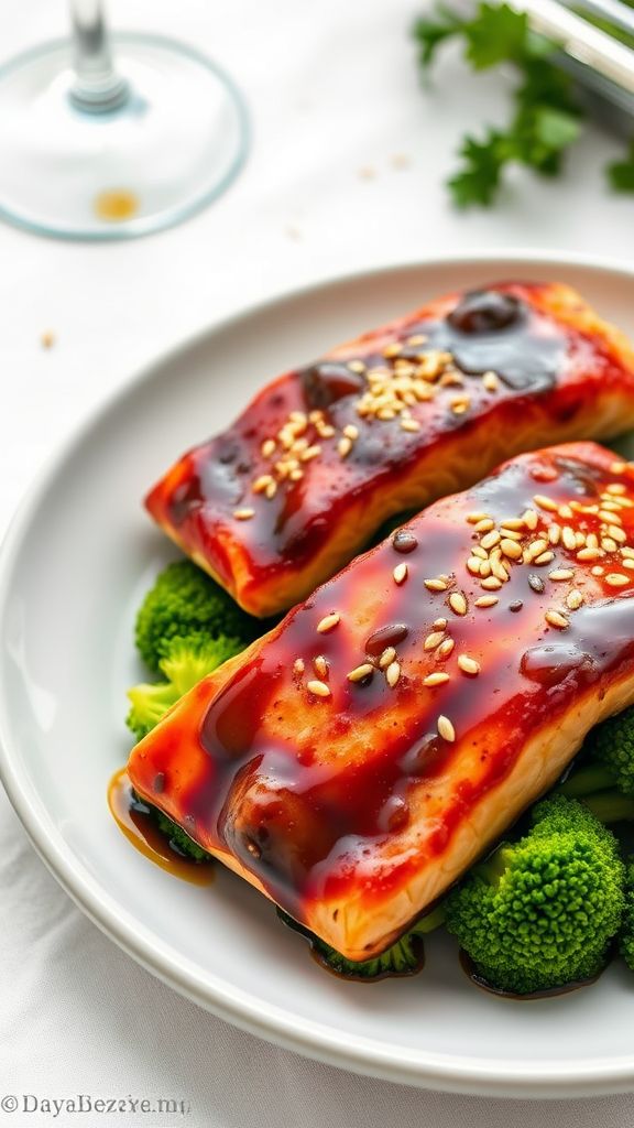 Teriyaki Salmon with Broccoli  