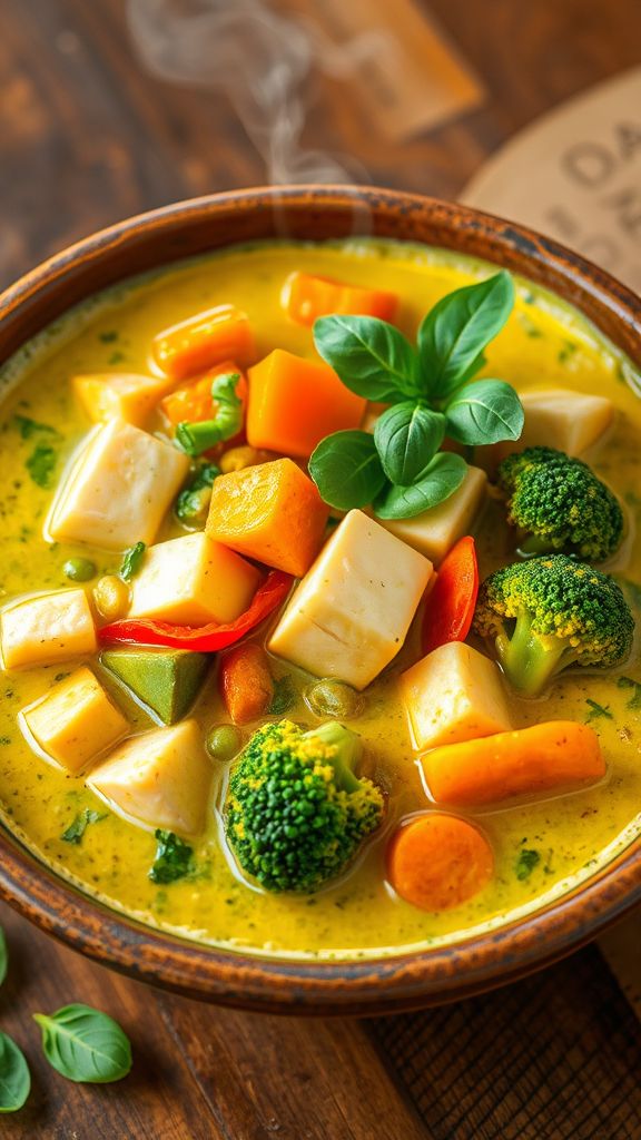 Thai Green Curry with Tofu and Vegetables