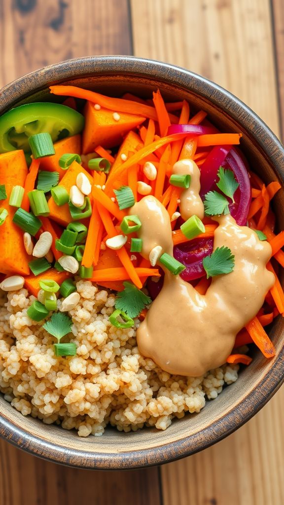 Thai Peanut Sweet Potato Buddha Bowl  