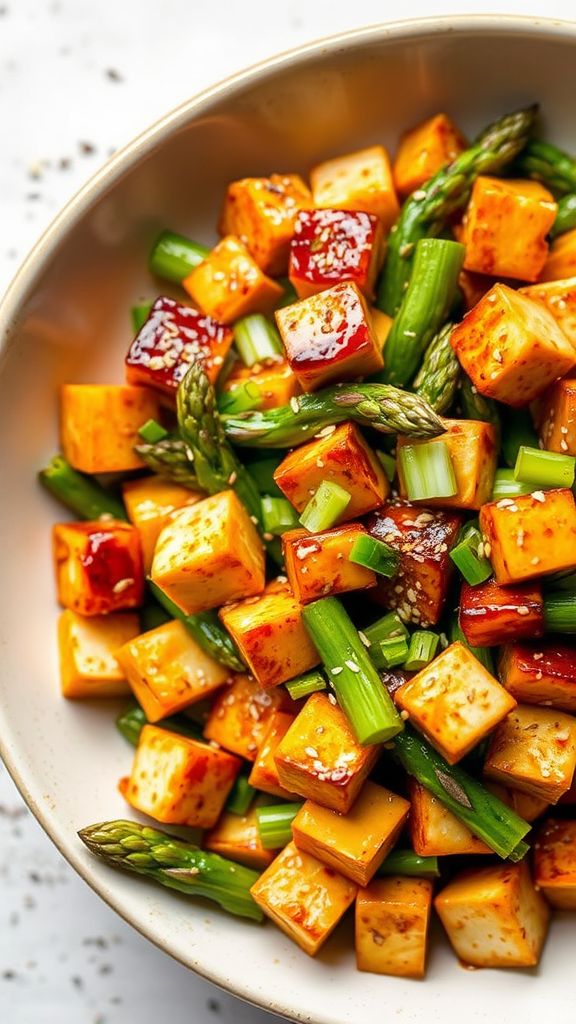 Tofu and Asparagus Medley  