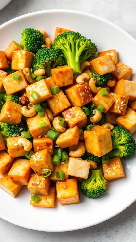 Tofu Stir-Fry with Broccoli and Cashews  