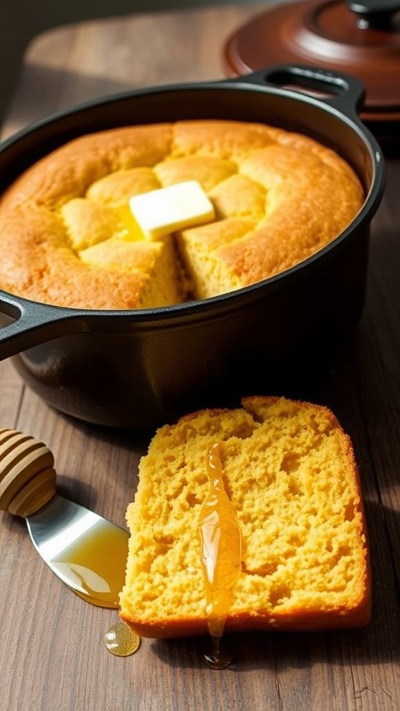 Traditional Dutch Oven Cornbread  