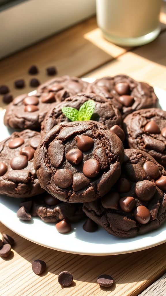 Triple Chocolate Vegan Cookies  