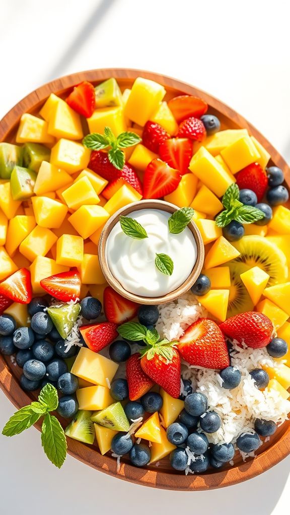 Tropical Fruit & Coconut Cream Fantasy Board