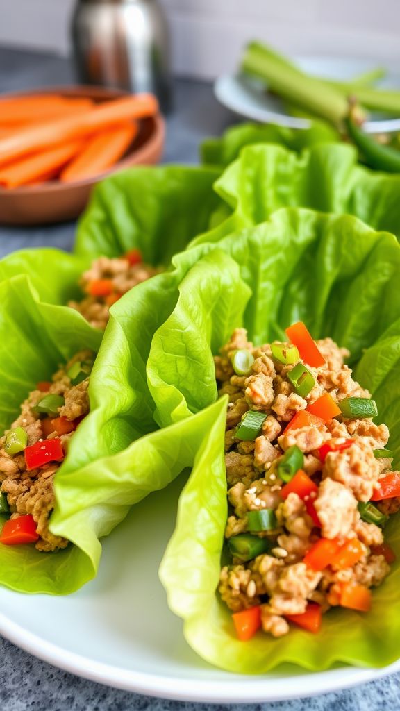 Turkey and Veggie Lettuce Wraps  