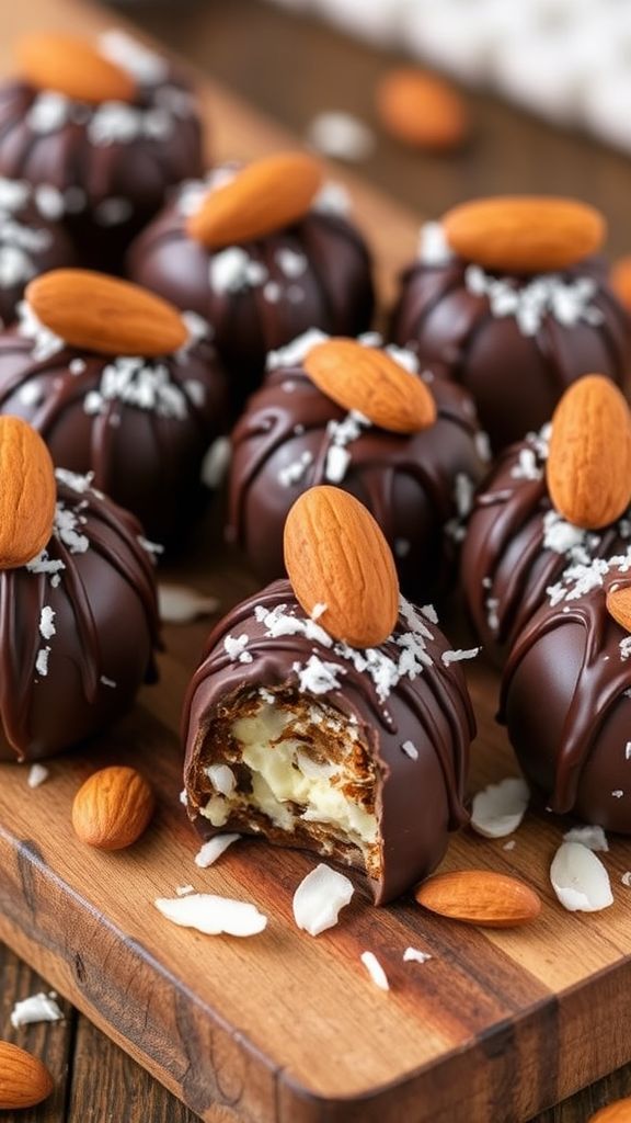 Vegan Chocolate Almond Joy Bites  