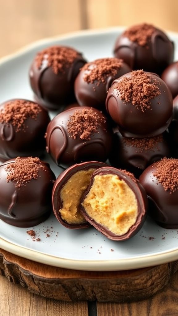 Vegan Chocolate Peanut Butter Truffles