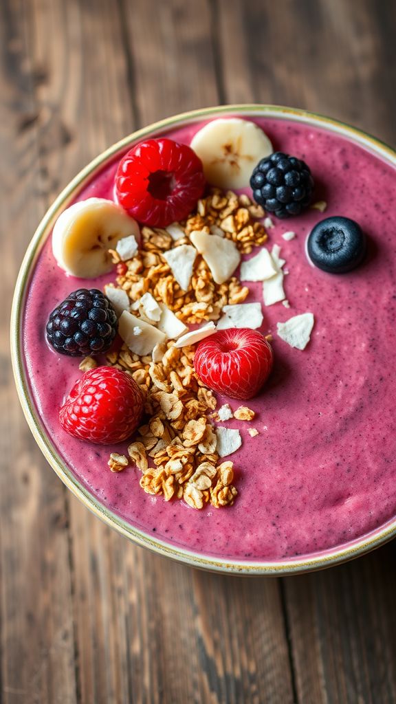 Vegan High-Protein Smoothie Bowl with Pea Protein