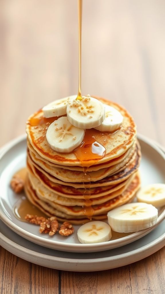 Vegan Protein Pancakes with Banana and Flax  