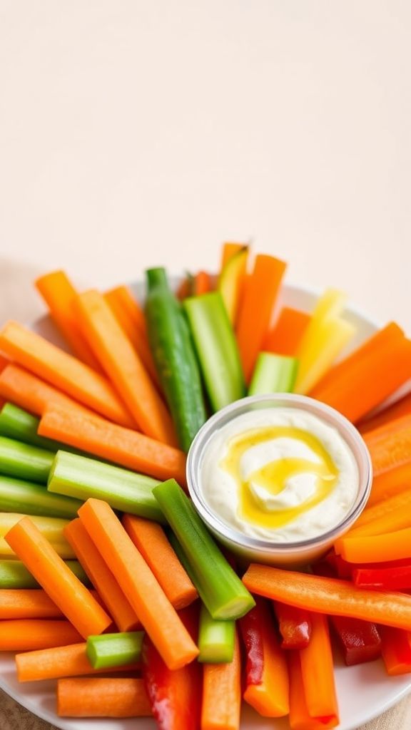 Vegetable Sticks with Tahini Dip  