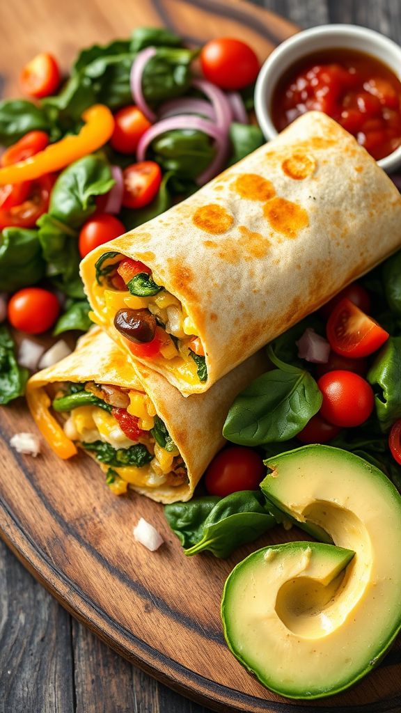 Veggie-Packed Breakfast Burritos  