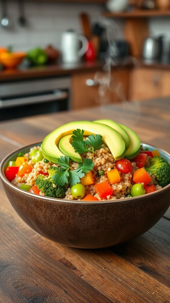 Warm Quinoa and Veggie Bowls