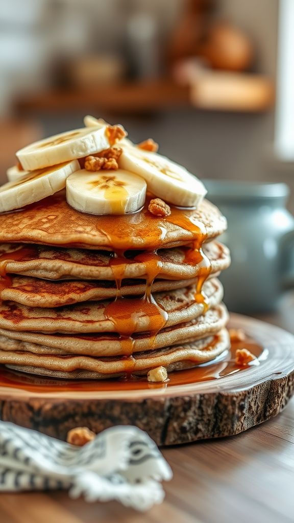 Whole Wheat Banana Pancakes  