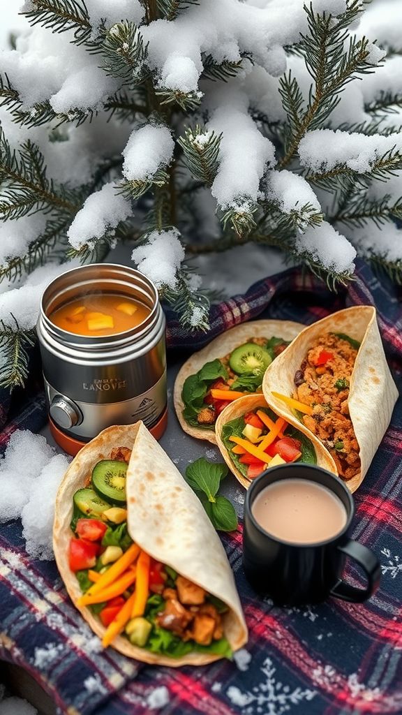 winter camping lunch ideas that are portable and delicious