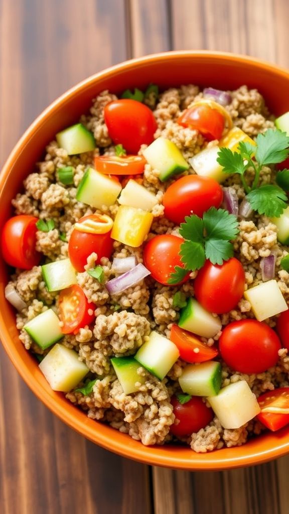 Zesty Ground Turkey and Quinoa Salad  