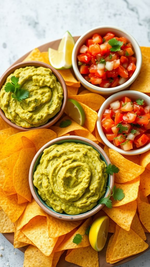 Zesty Guacamole & Salsa Fiesta Board