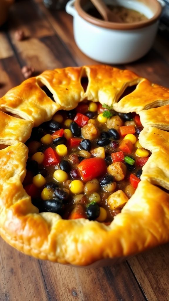 Zesty Quinoa and Black Bean Pot Pie  