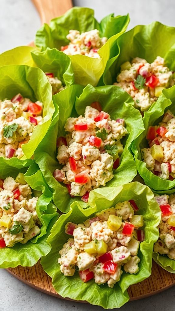 Zesty Tuna Salad Lettuce Wraps  