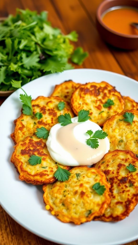 Zucchini and Corn Fritters  