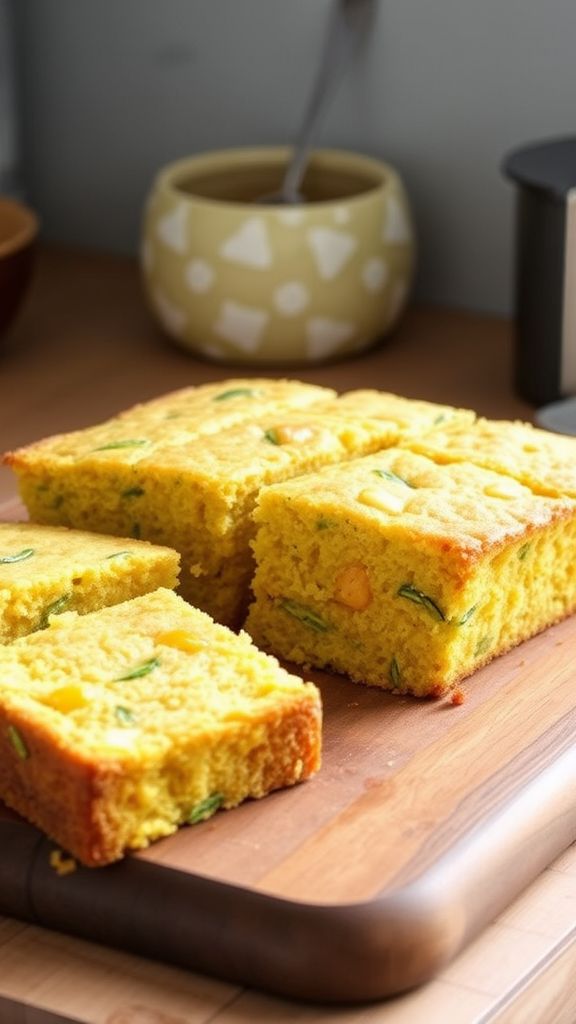 Zucchini Cheddar Vegan Cornbread