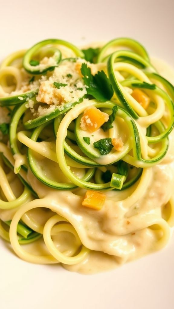 Zucchini Noodle Alfredo Bliss