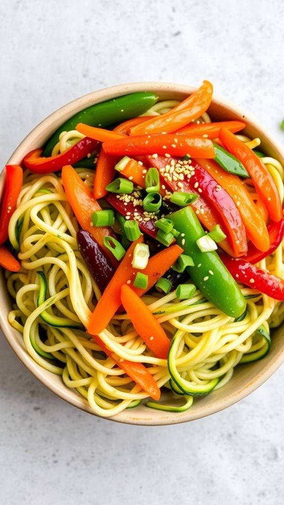 Zucchini Noodle Stir-Fry Bowl  