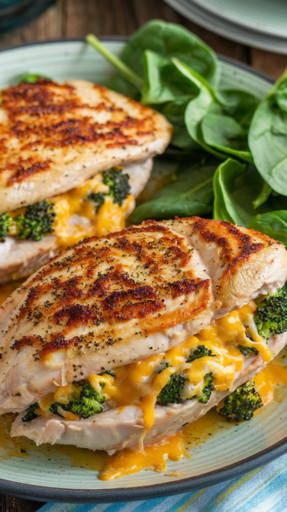 Broccoli Cheddar Stuffed Chicken Breasts