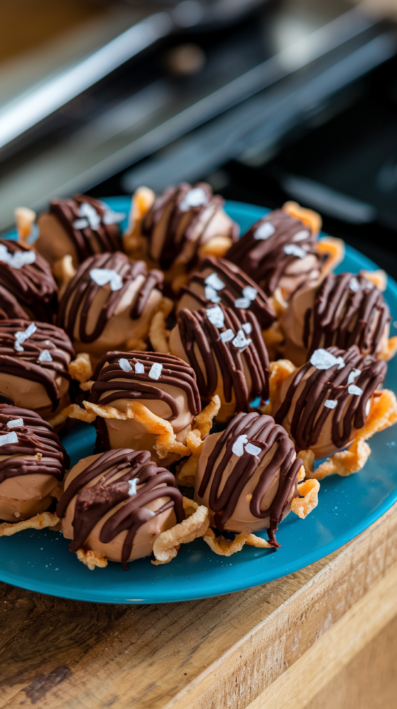 Pigskin Peanut Butter Chocolate Clusters  