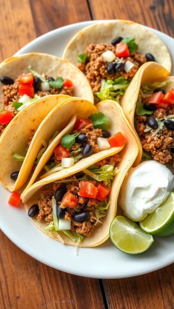 Affordable Turkey and Bean Tacos