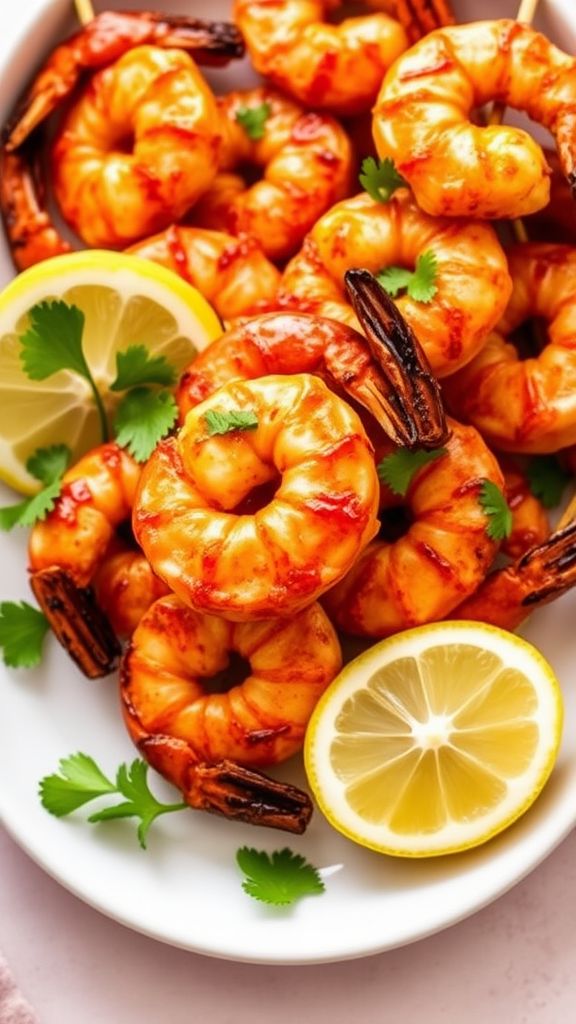 Air Fryer Spicy Shrimp Skewers