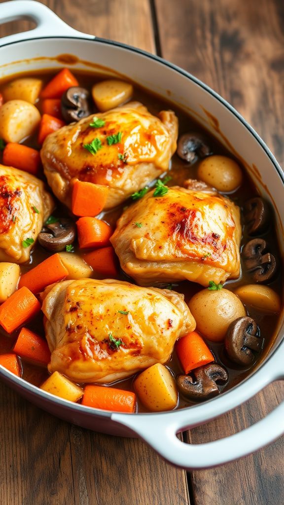 Ale-Braised Irish Chicken and Mushroom Casserole  