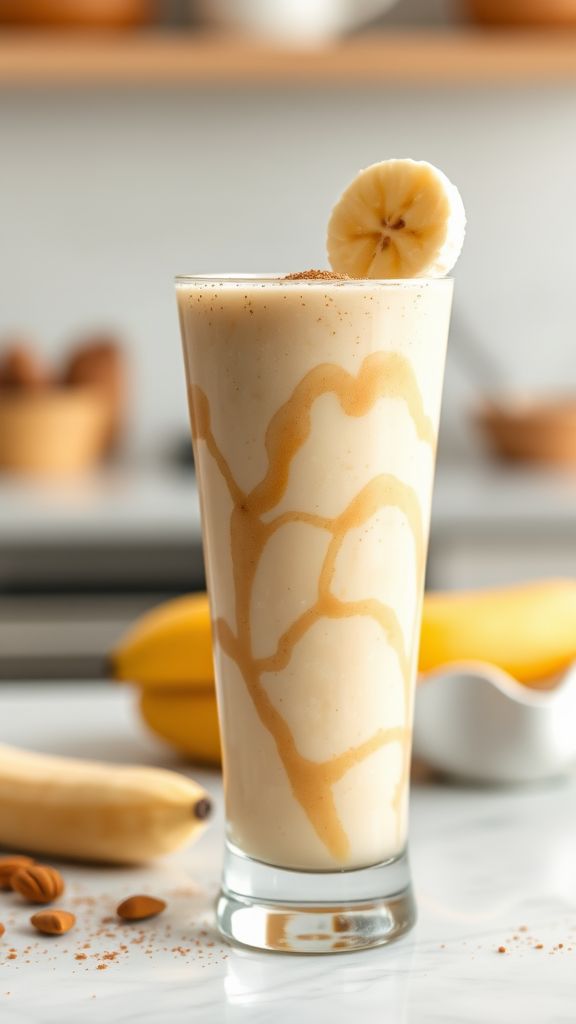 Almond Butter Banana Protein Smoothie  