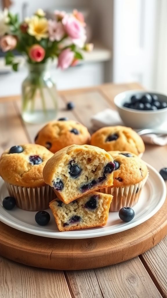 Almond Flour Blueberry Muffins