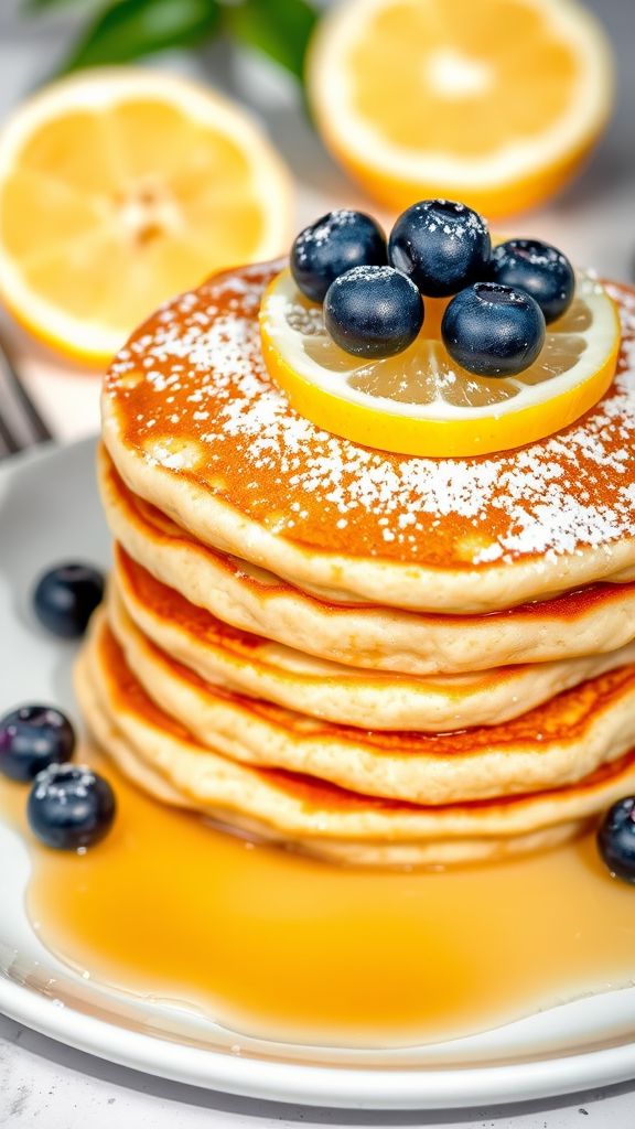 Almond Flour Lemon Ricotta Pancakes  