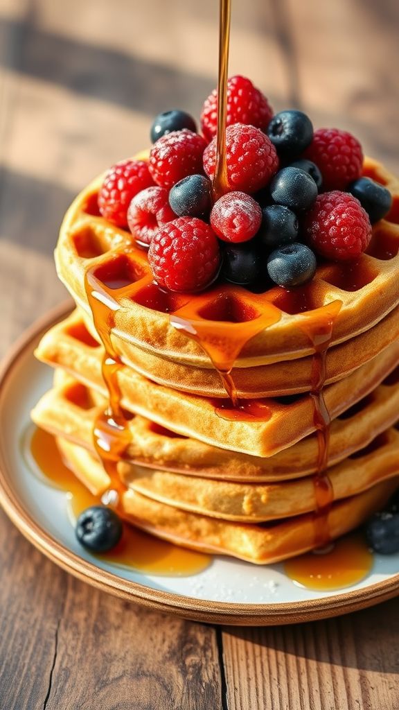 Almond Flour Protein Waffles