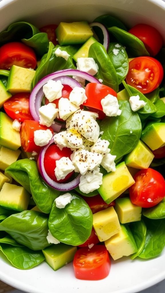 Avocado and Spinach Salad