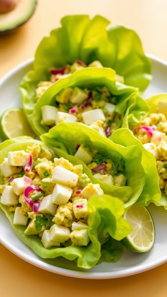 Avocado Egg Salad Lettuce Wraps