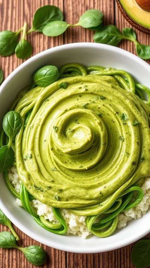 Avocado Spinach Keto Alfredo  