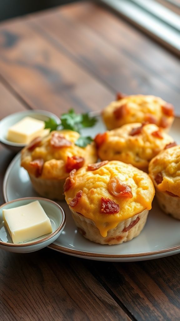 Bacon and Cheese Breakfast Muffins