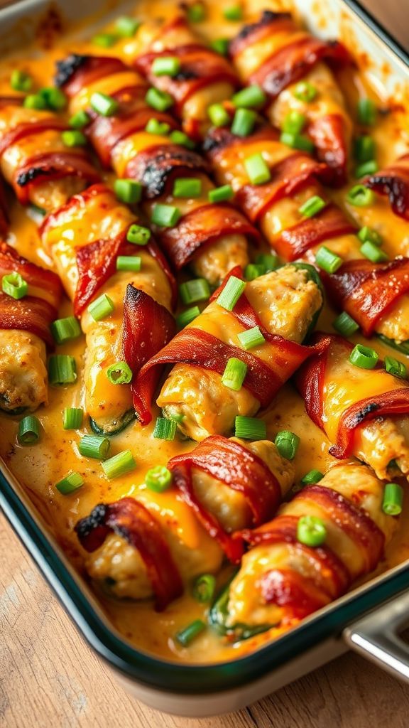 Bacon-Wrapped Jalapeño Popper Casserole