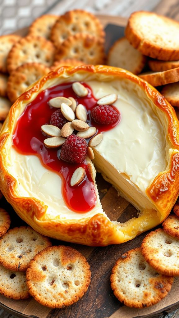 Baked Brie with Raspberry Jam