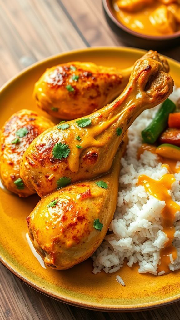 Baked Coconut Curry Chicken Drumsticks