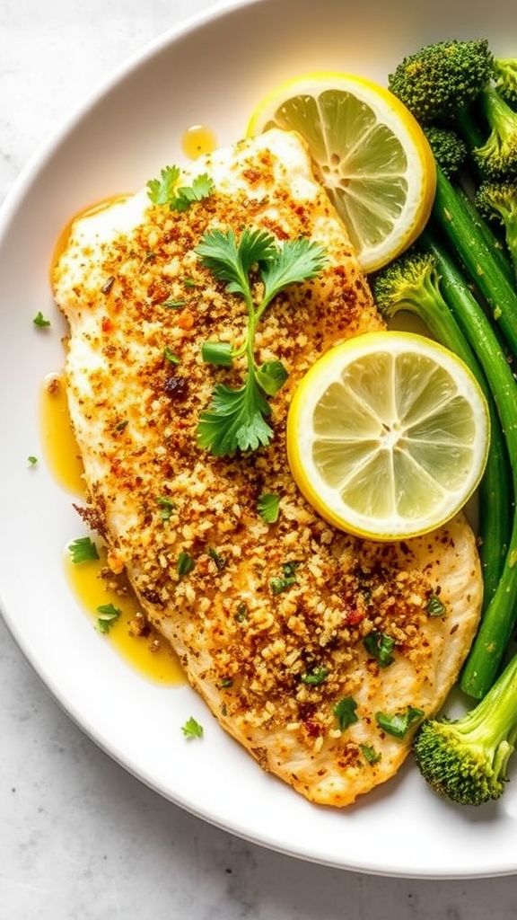 Baked Herb-Crusted Tilapia