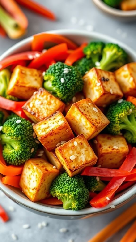 Baked Tofu and Vegetable Stir-Fry  